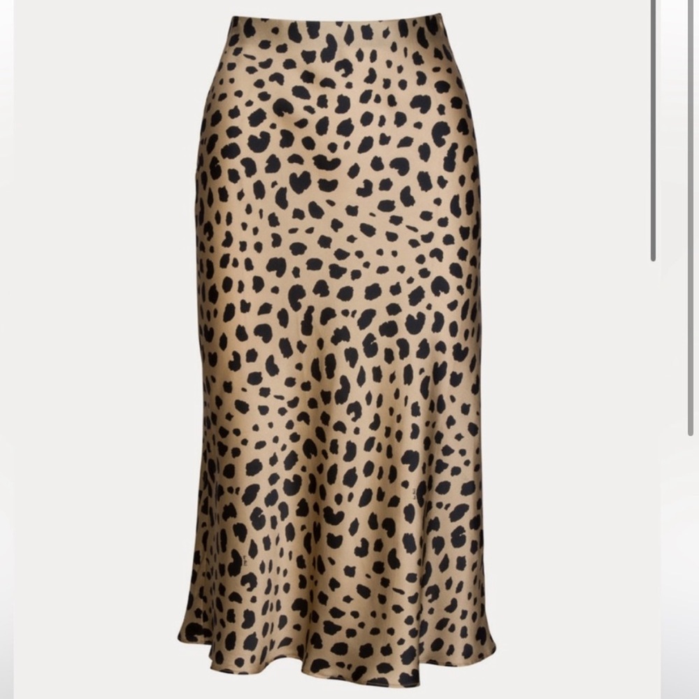 Realisation Par Black and Brown Midi Slip Skirt